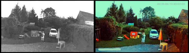 Comparativa de visión nocturna tradicional vs Full Color en equipos Hikvision y Dahua